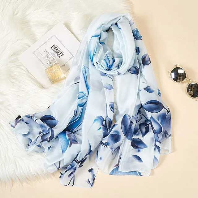 2020 New Silk Scarf Women Fashion Dot Print Shawls and Wraps Lady Travel Pashmina High Quality Striped Scarves Winter Neck Wram