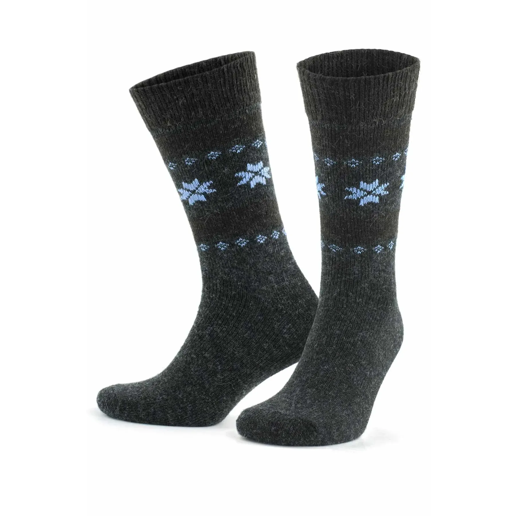Alpaca Wool, Patterned Winter Socks