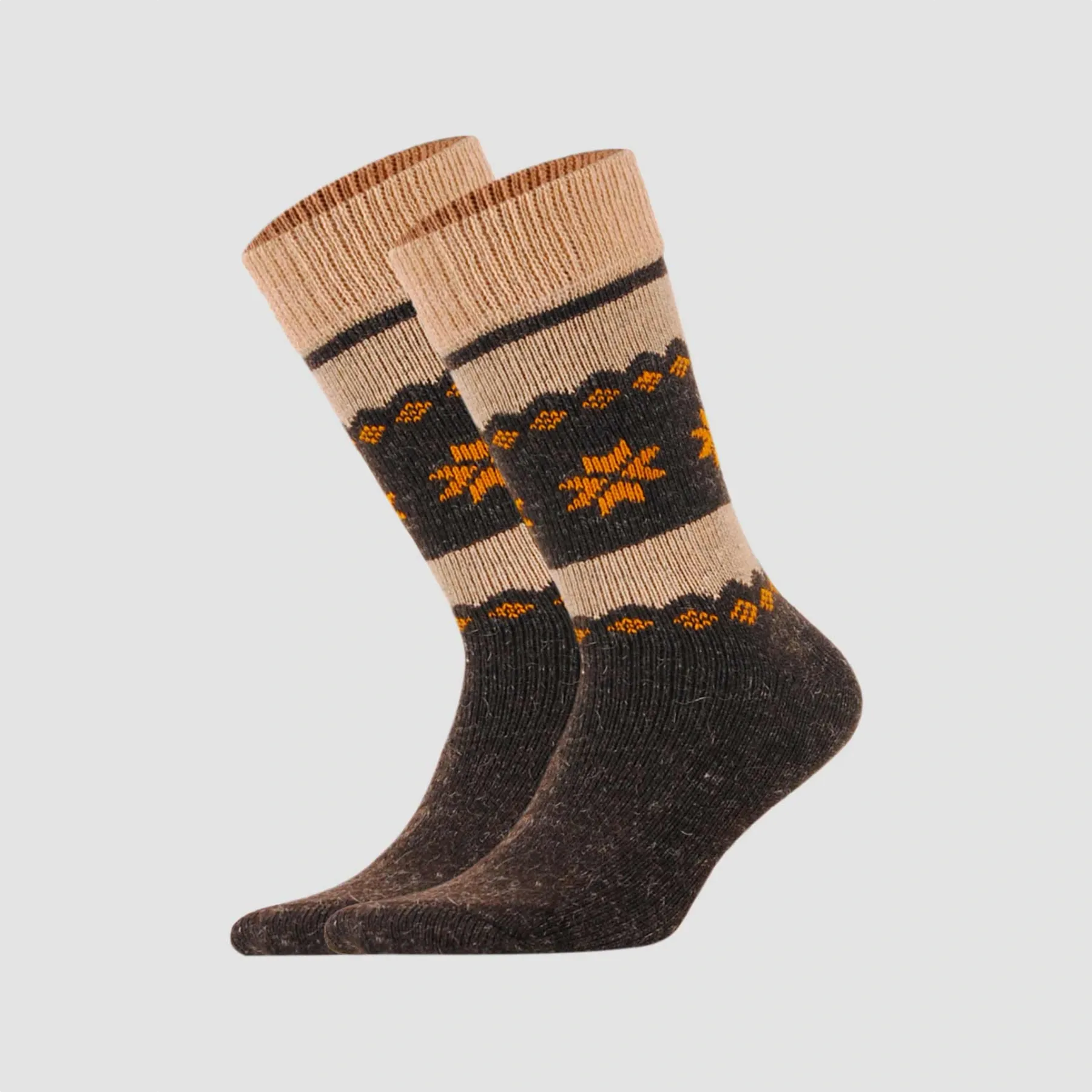 Alpaca Wool, Patterned Winter Socks