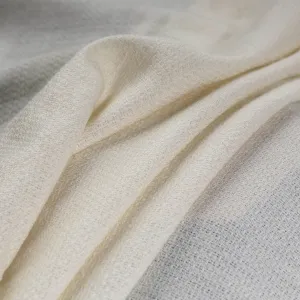 Beige - Kumaun Handwoven Merino Woolen Fabric 01