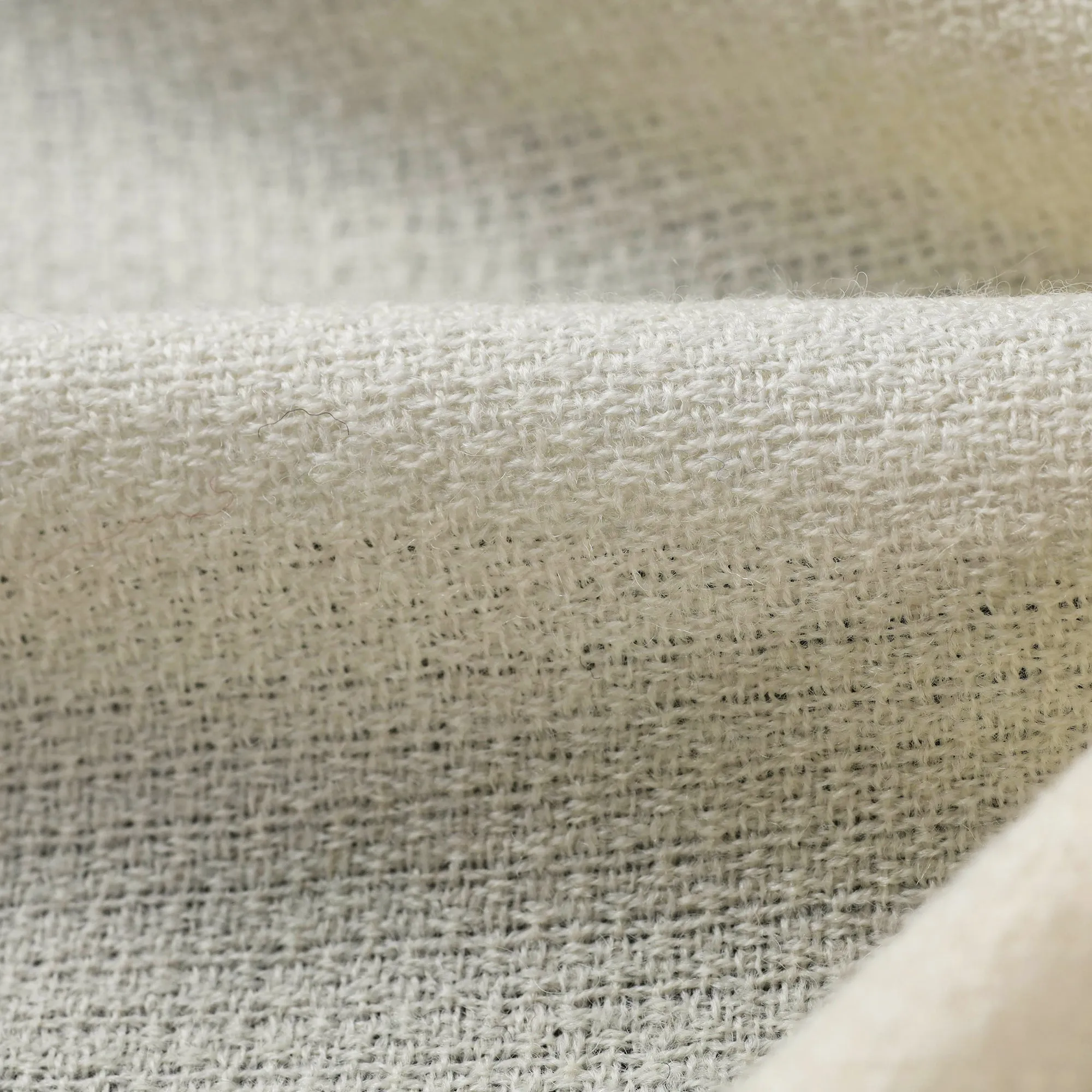 Beige - Kumaun Handwoven Merino Woolen Fabric 01