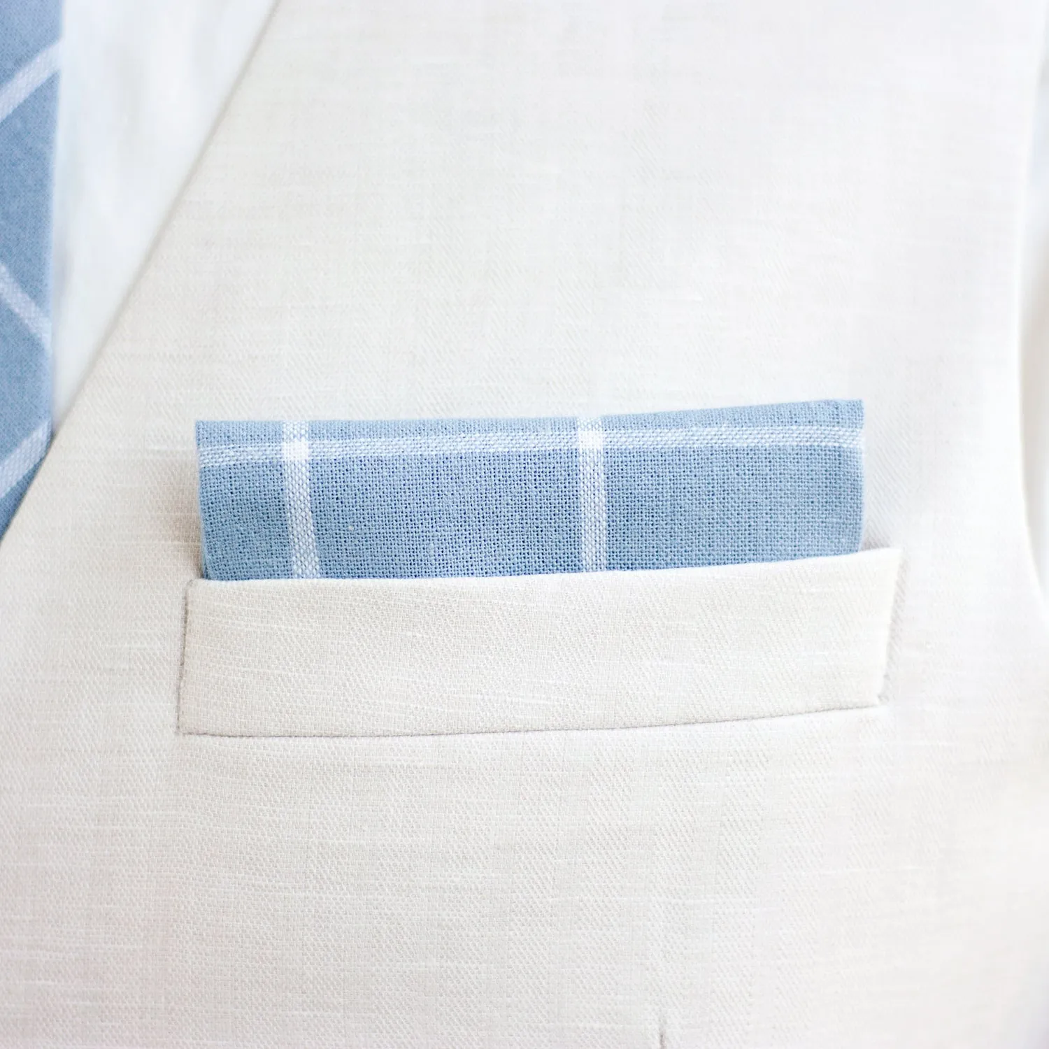 Boy's Necktie / Chambray Linen Window Pane
