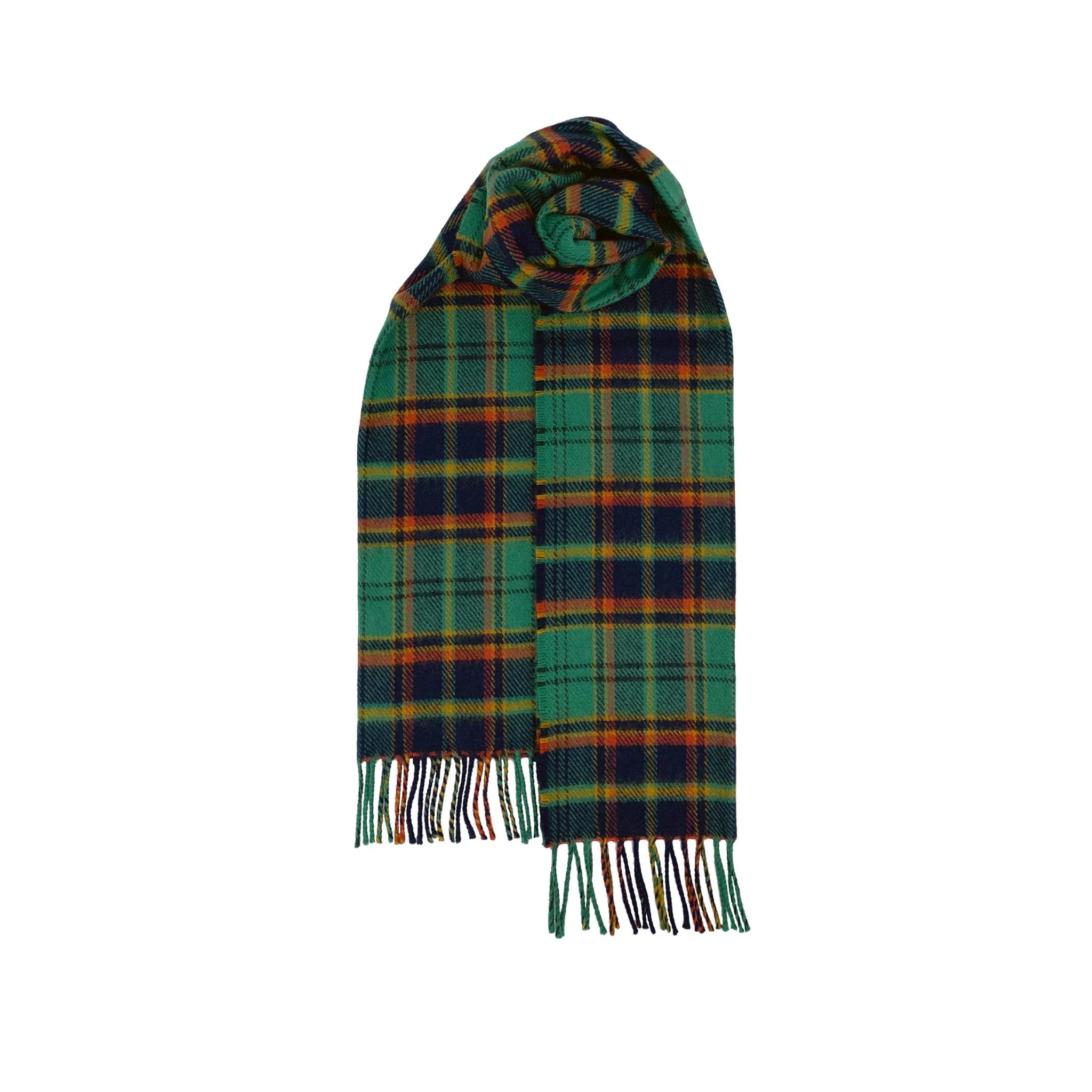 Brushed Wool Scarf in Irish County Tartans