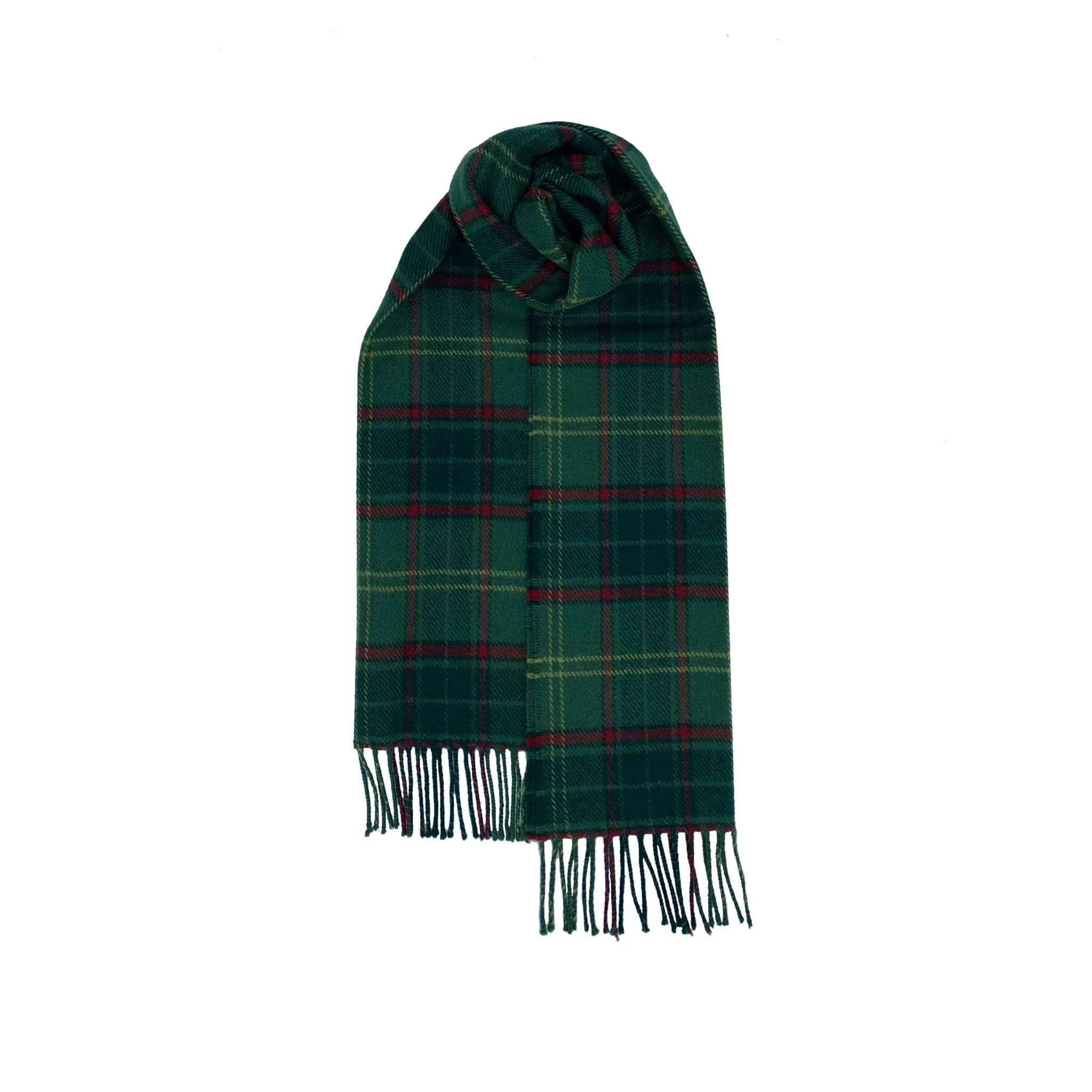 Brushed Wool Scarf in Irish County Tartans