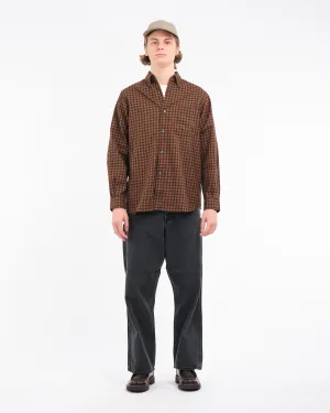 Button Down Wool Plaid Shirt