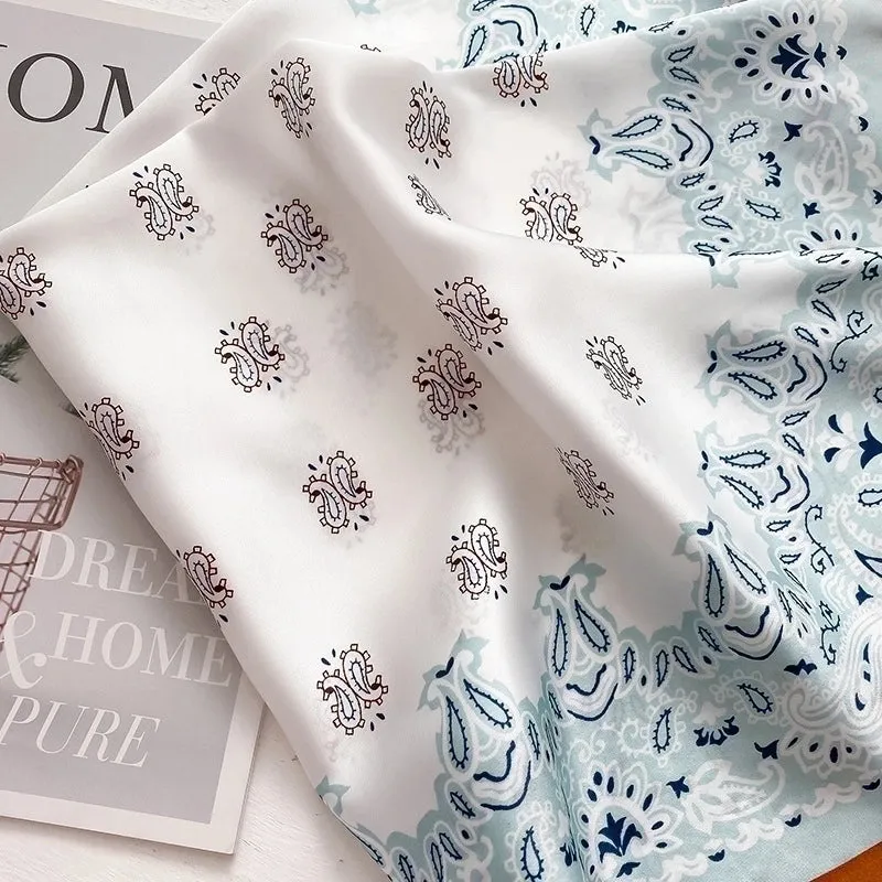 Cashew Flower Retro Fashion Silk Square Scarf