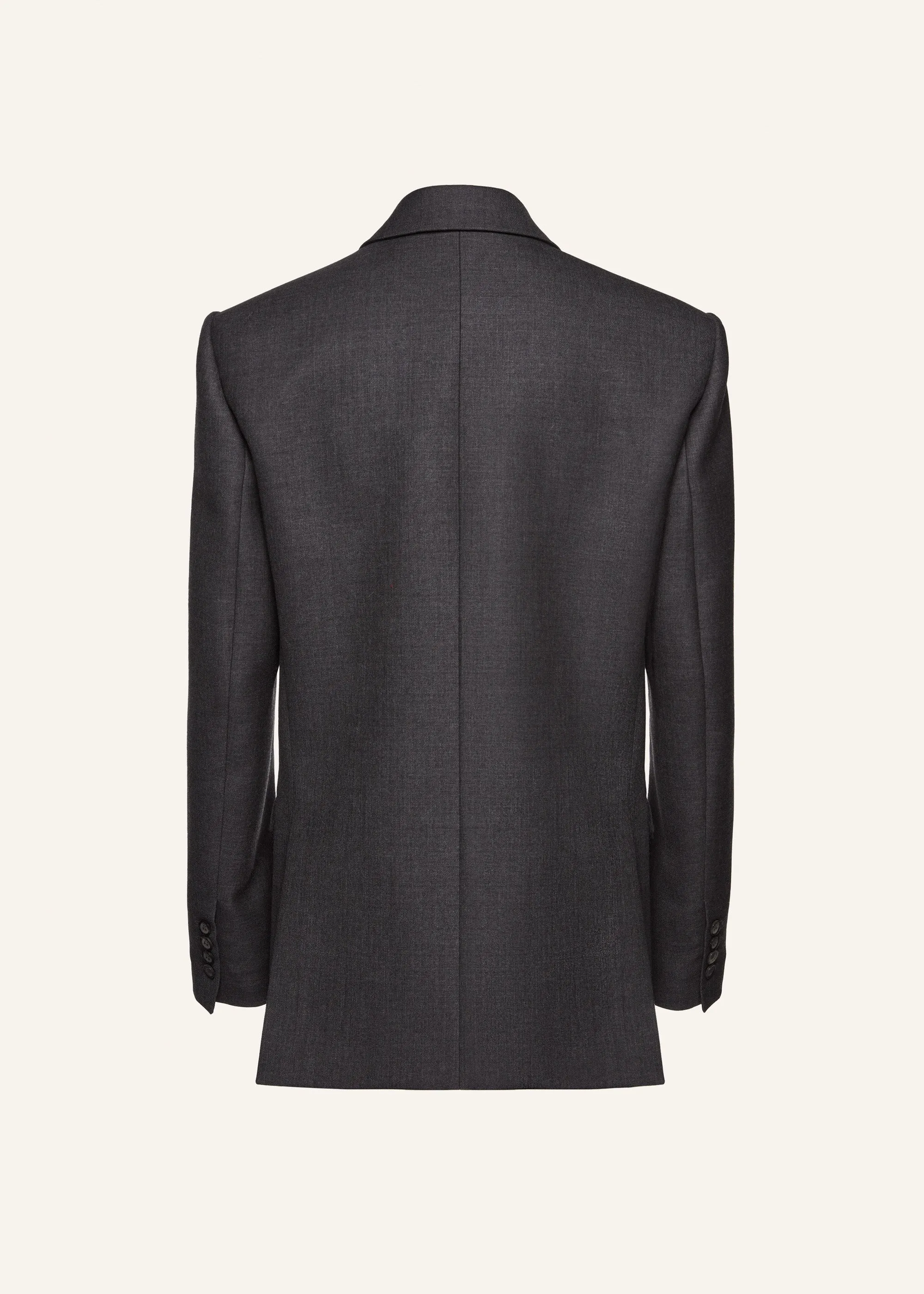 Cashmere blend boxy oversized blazer in grey
