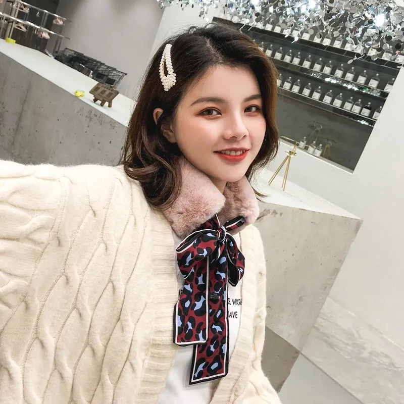 Cloth Korea  Scarf  (1 Dark Apricot   Coffee Leopard) Nhmn0343-1-dark-apricot-coffee-leopard