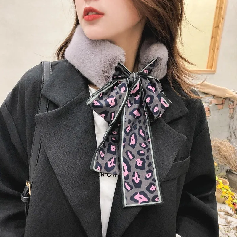 Cloth Korea  Scarf  (1 Dark Apricot   Coffee Leopard) Nhmn0343-1-dark-apricot-coffee-leopard