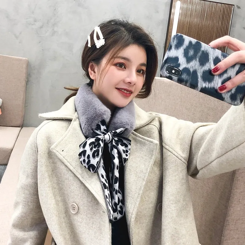 Cloth Korea  Scarf  (1 Dark Apricot   Coffee Leopard) Nhmn0343-1-dark-apricot-coffee-leopard