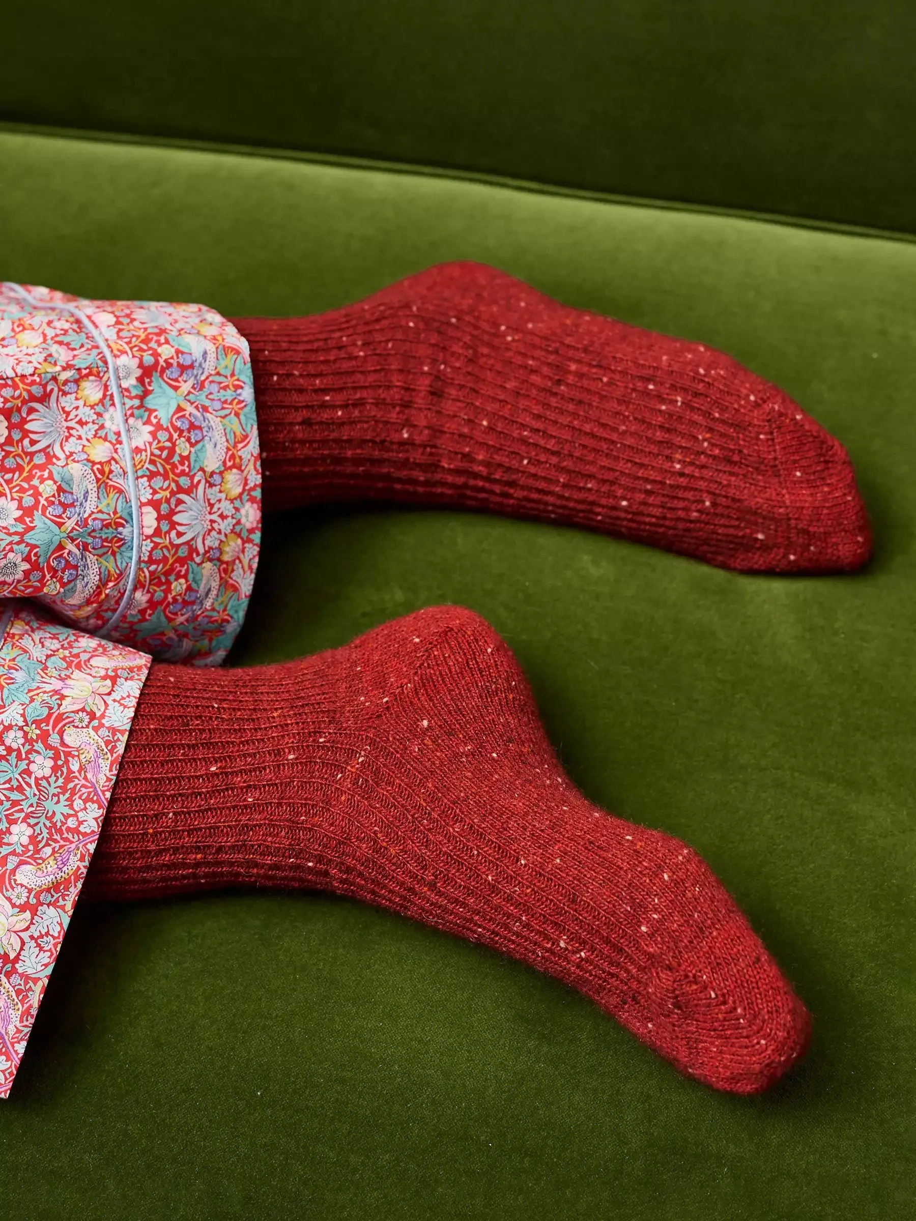 Donegal Cashmere Blend Socks Henna