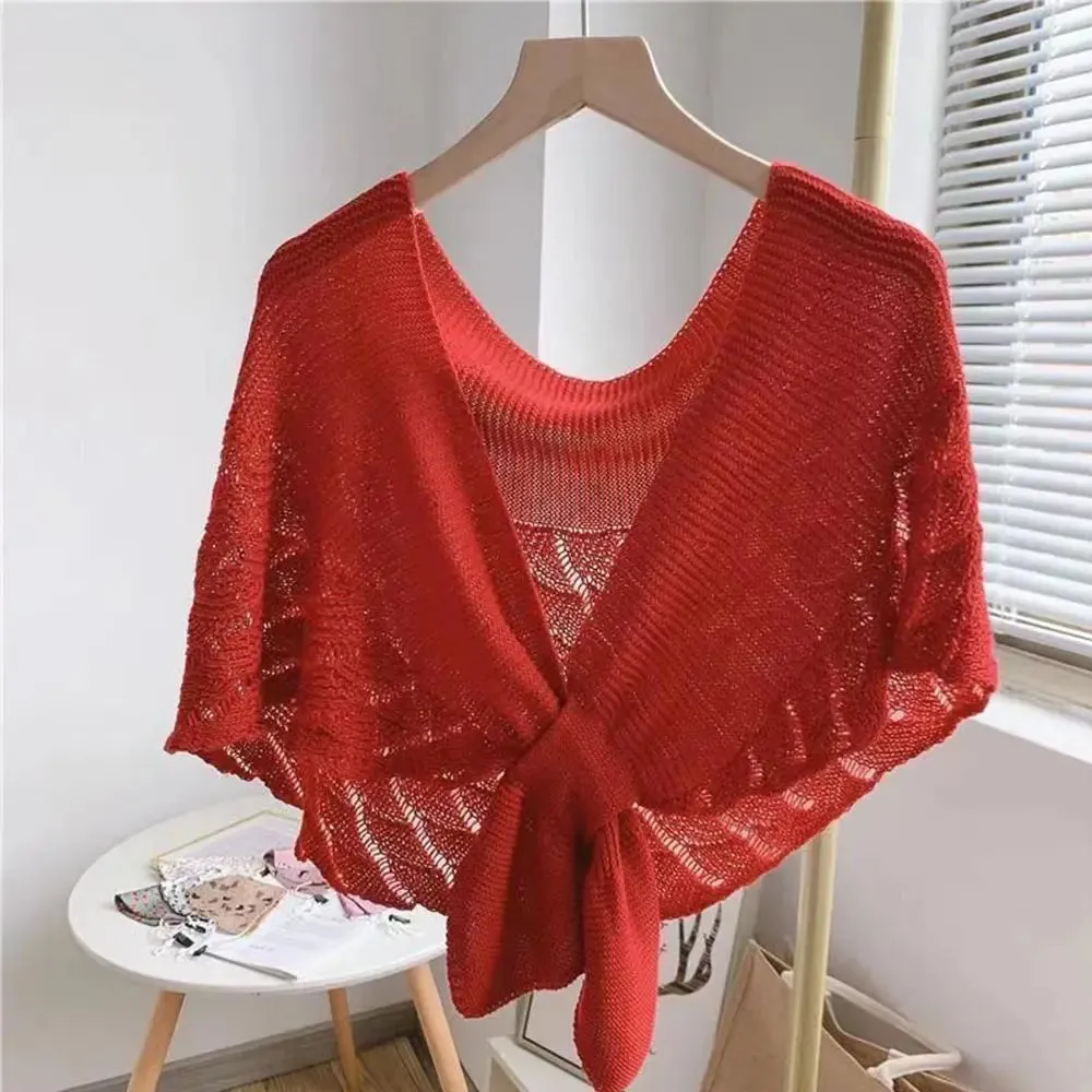 Fake Shawl Knitted Stripe Neck Guard Scarves