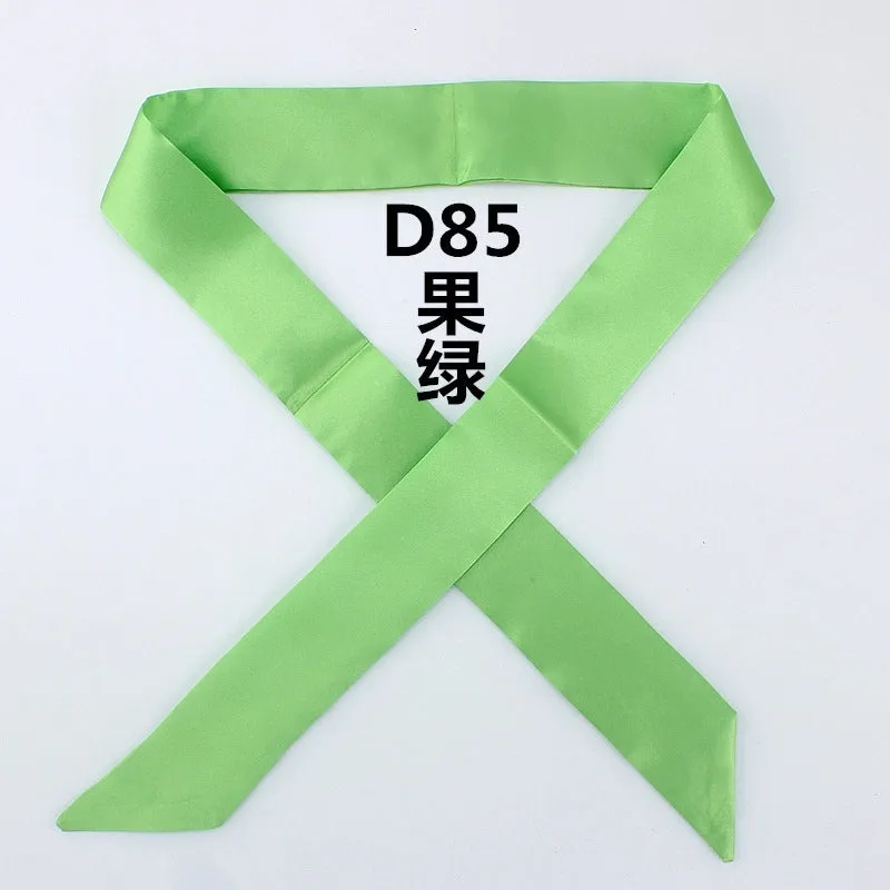 Fashion Solid Color Slender Narrow Small Silk Ribbon Decorative Scarf