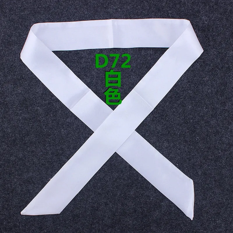 Fashion Solid Color Slender Narrow Small Silk Ribbon Decorative Scarf
