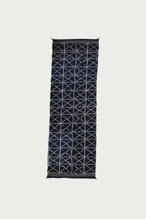 Fulling Wool Scarf SASHIKO - Navy