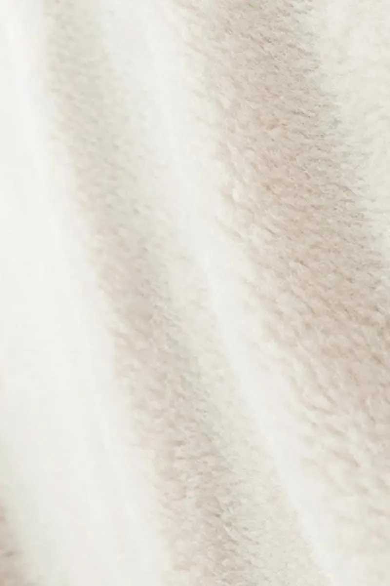 Genuine Long Teddy Coat with Lapel Collar