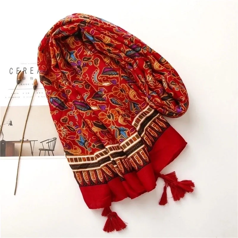Hot Selling Fashion Cotton And Linen Silk Scarf Wholesale
