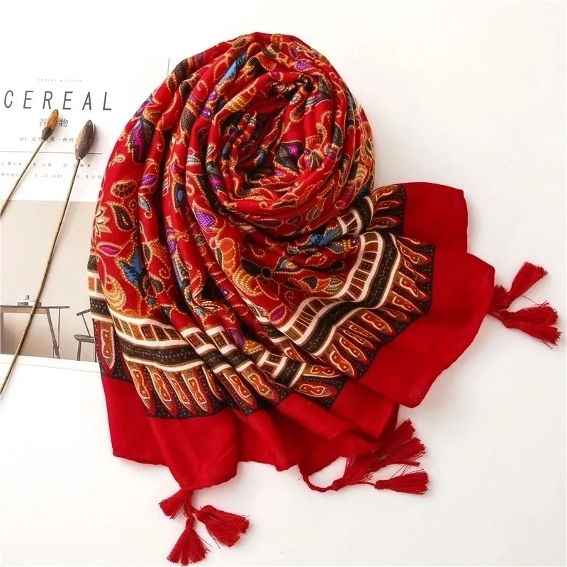 Hot Selling Fashion Cotton And Linen Silk Scarf Wholesale