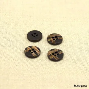 La Droguerie 15 mm Olivier Scottish Tartan Button