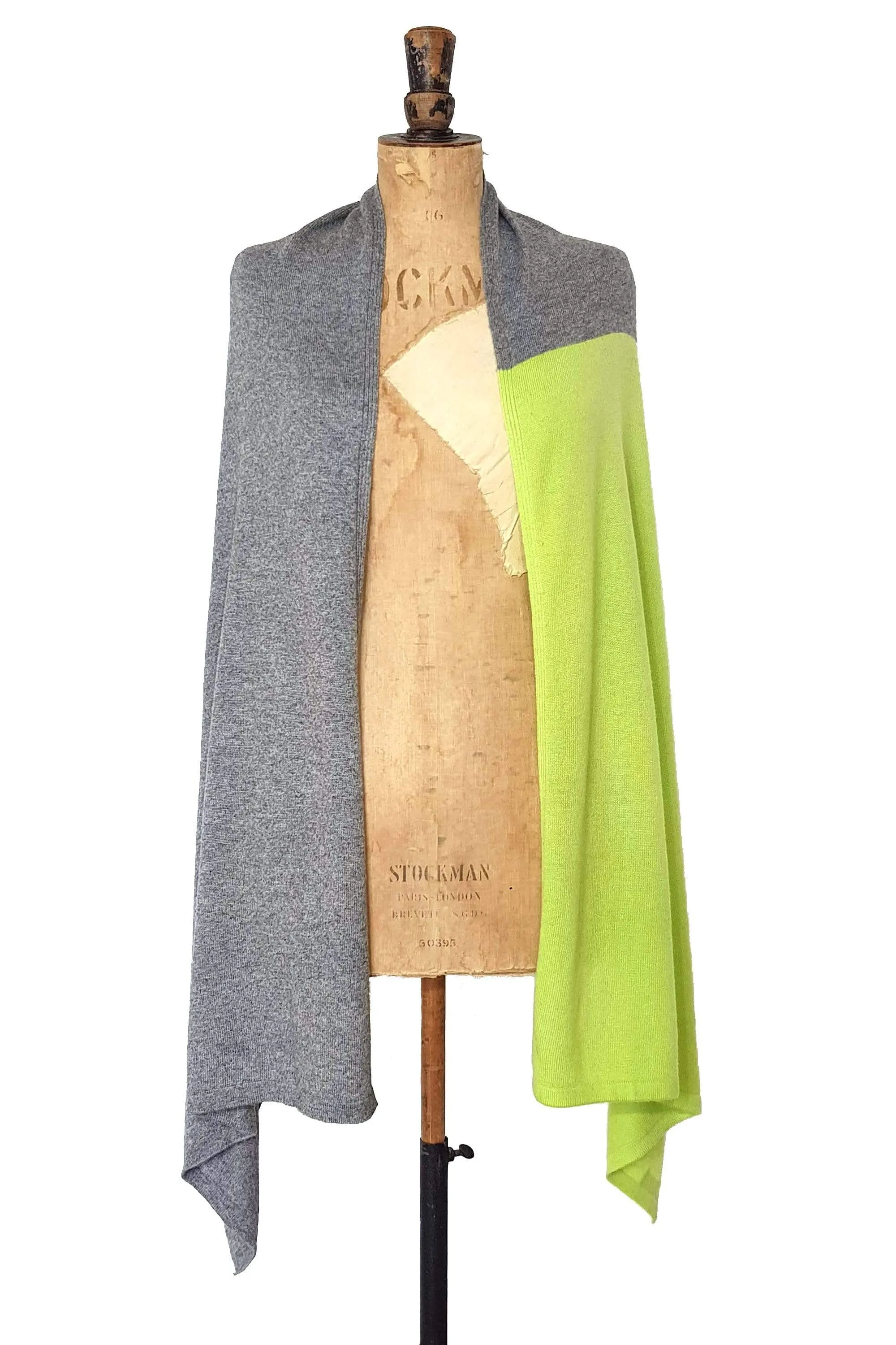 Lime Green & Grey Two Tone Wrap