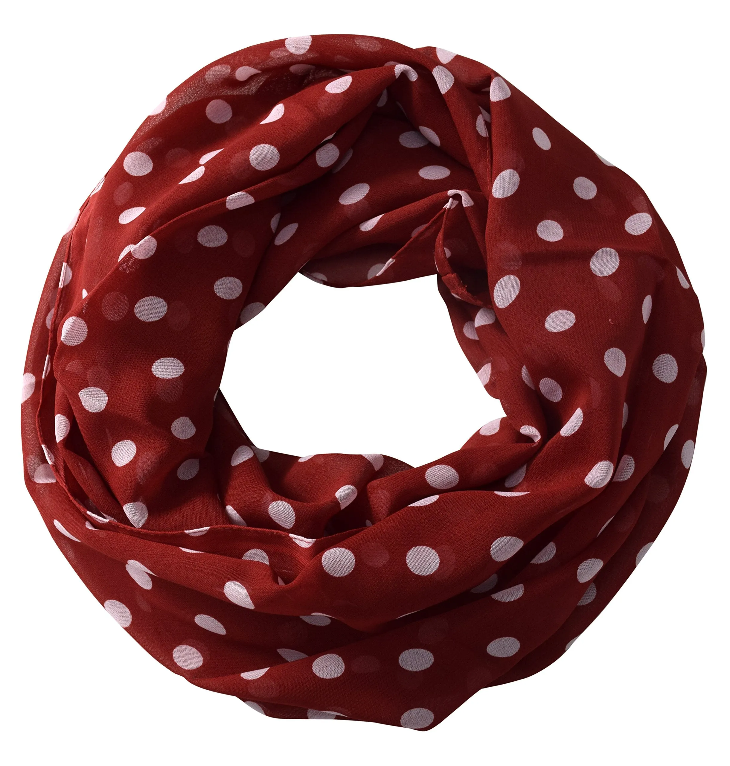 Lovely Sheer Speckled Polka Dot Circle Print Infinity Loop Scarves