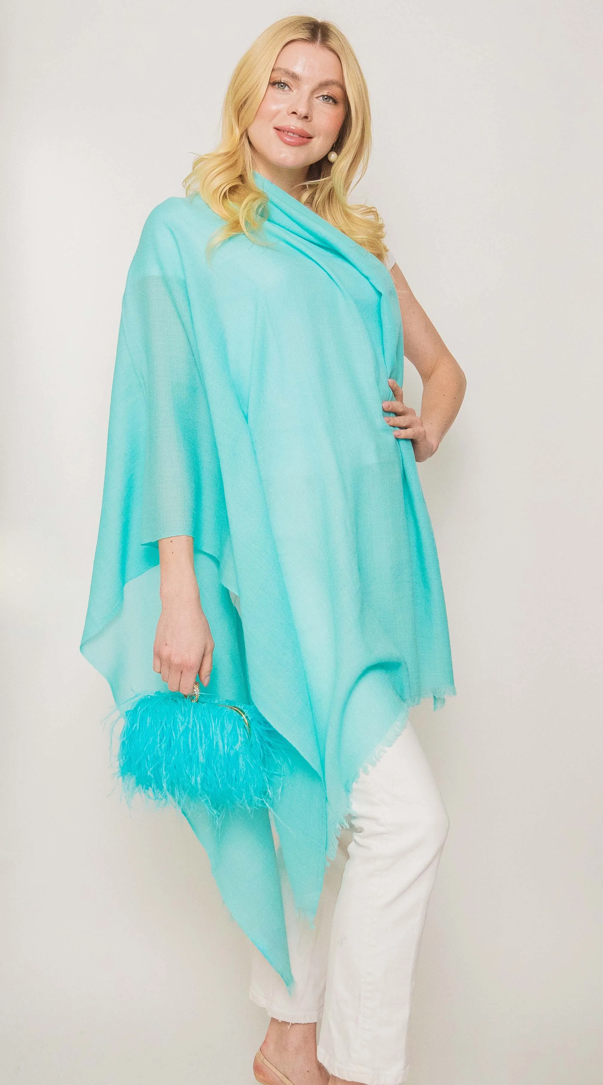 Luxury Light Cashmere Shawl -  Winter Sale 50% Off - At checkout use code Winter50%