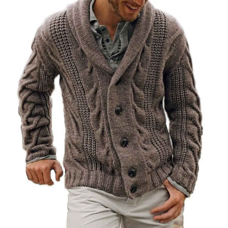 Men's Classic Ribbed Wool Jumper with Button Detail | Ideal for Autumn/Winter