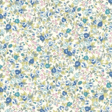 Men's Necktie / Blossoms In Blue