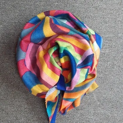 MERINO WOOL SCARF MIRROR STRIPES