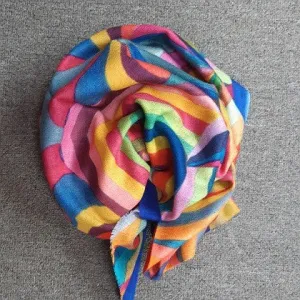 MERINO WOOL SCARF MIRROR STRIPES