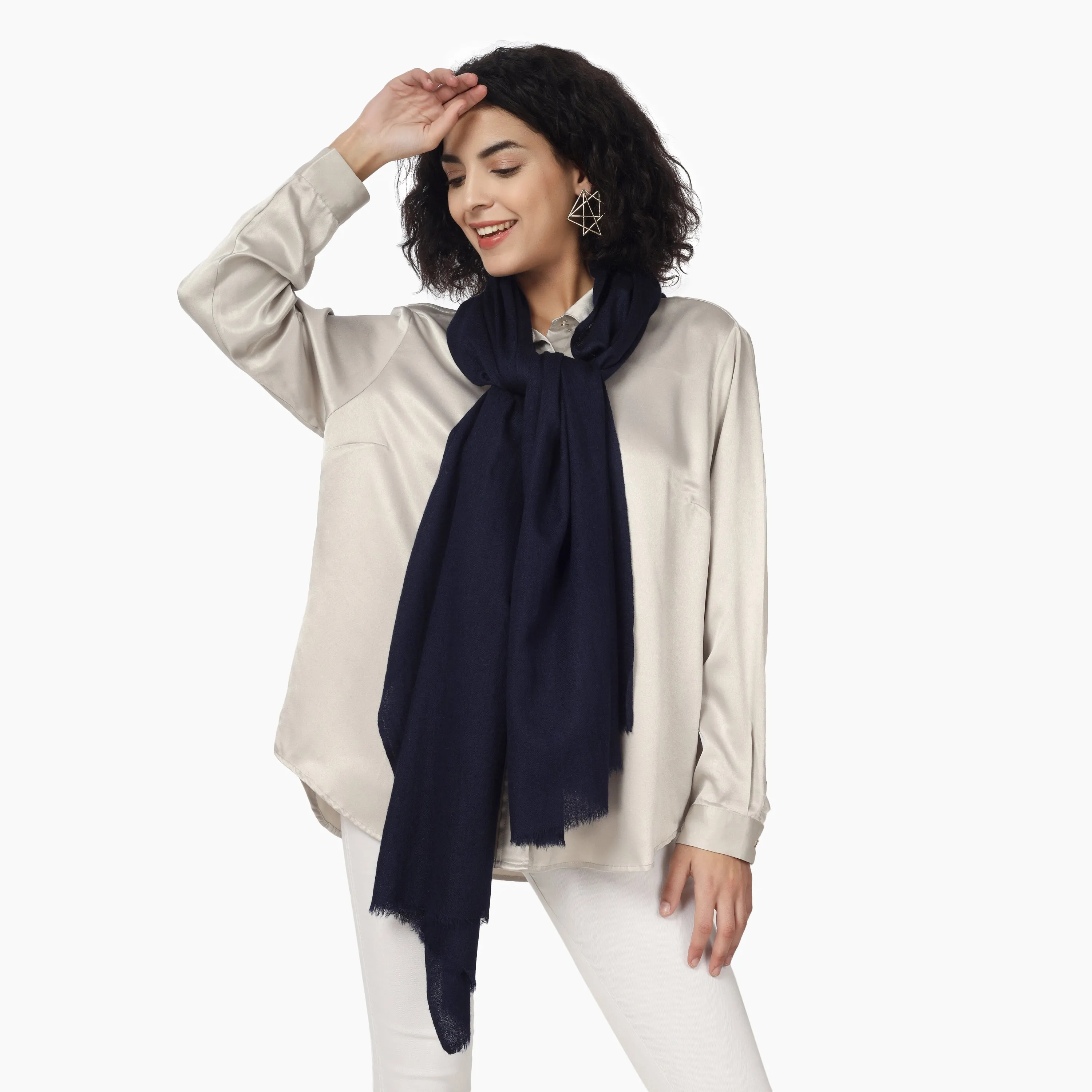 Merino Wool Scarf (Navy)