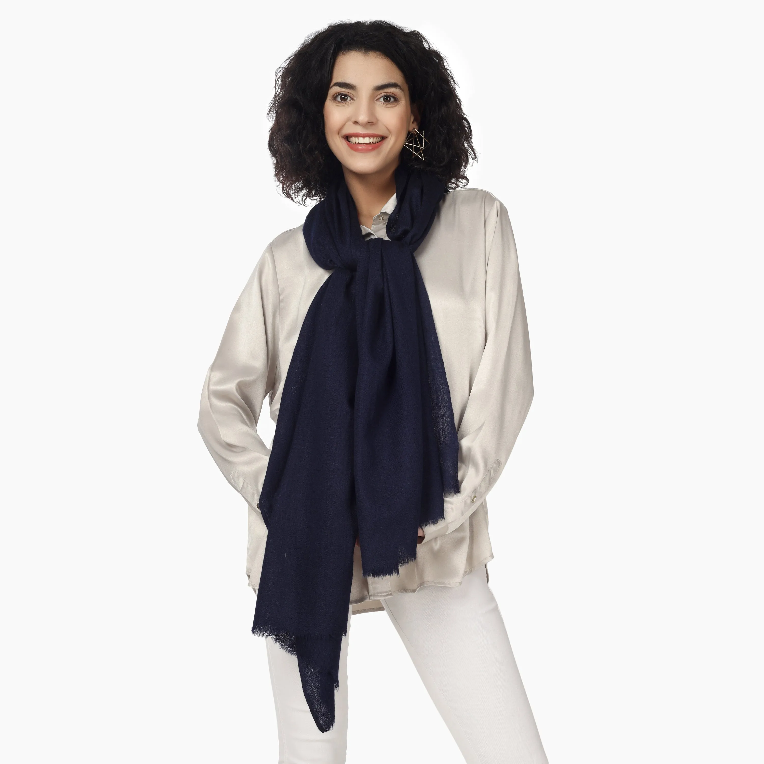 Merino Wool Scarf (Navy)