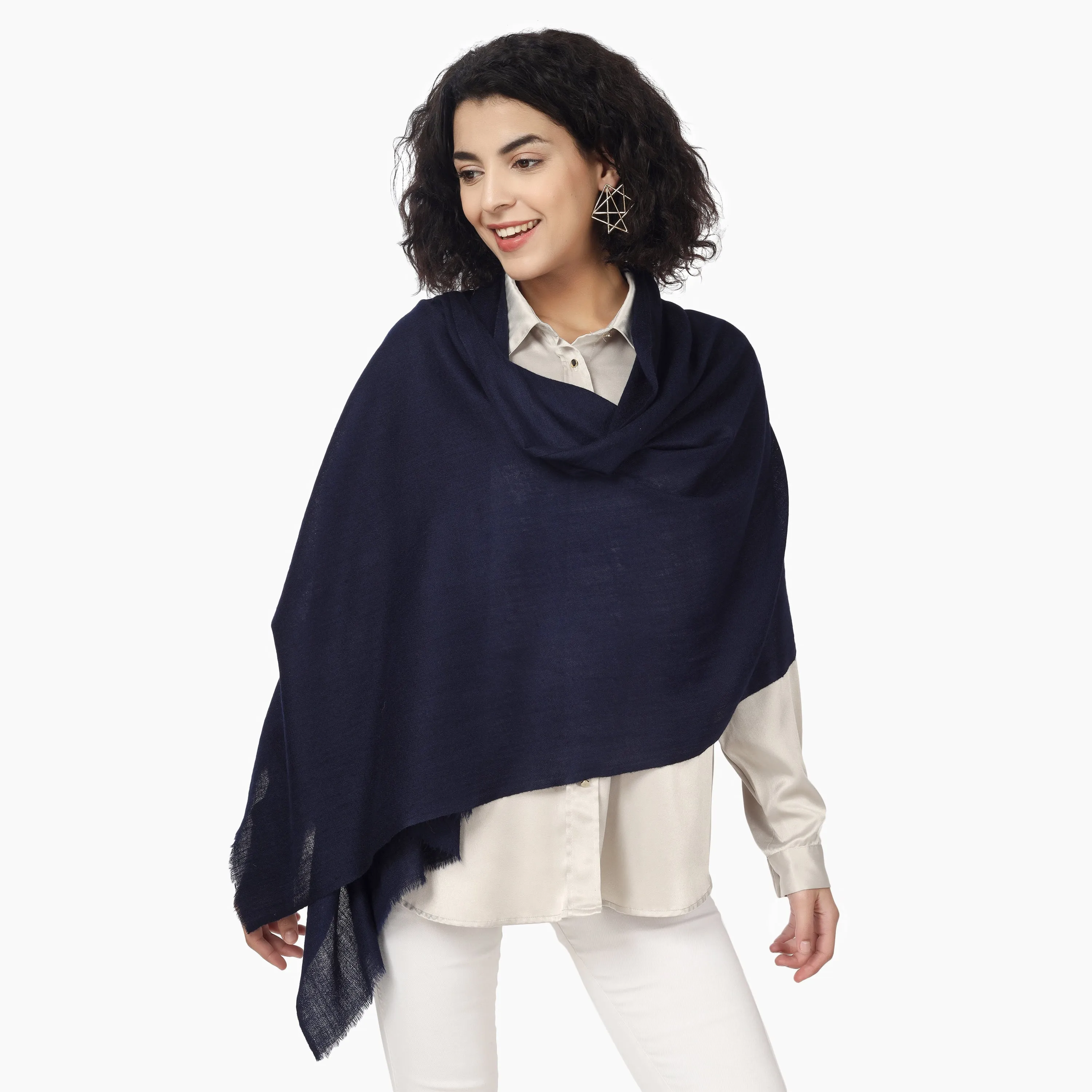 Merino Wool Scarf (Navy)