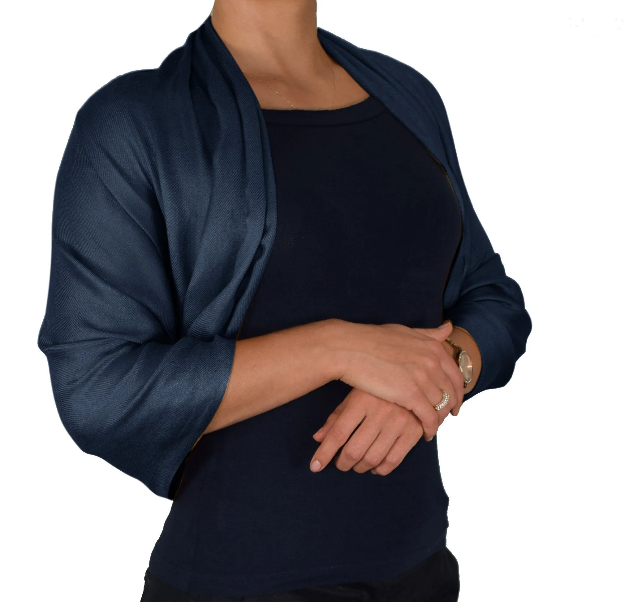 Midnight Blue Pashmina Shawl Wrap Scarf