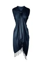 Midnight Blue Pashmina Shawl Wrap Scarf