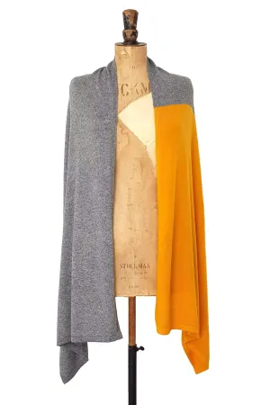 Mustard Yellow & Grey Two Tone Wrap