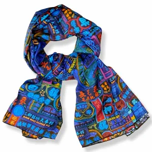 Nathan Road Blues Silk Scarf
