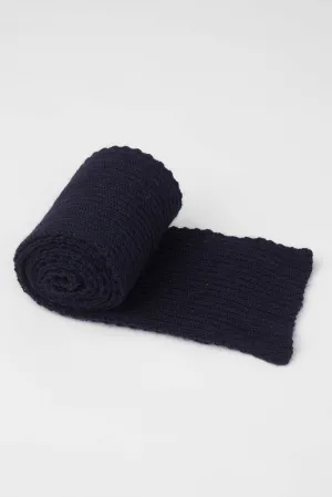 Navy Knitted Scarf
