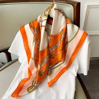 Nellou Luxury Brand Silk Scarf