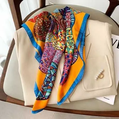 Nellou Luxury Brand Silk Scarf