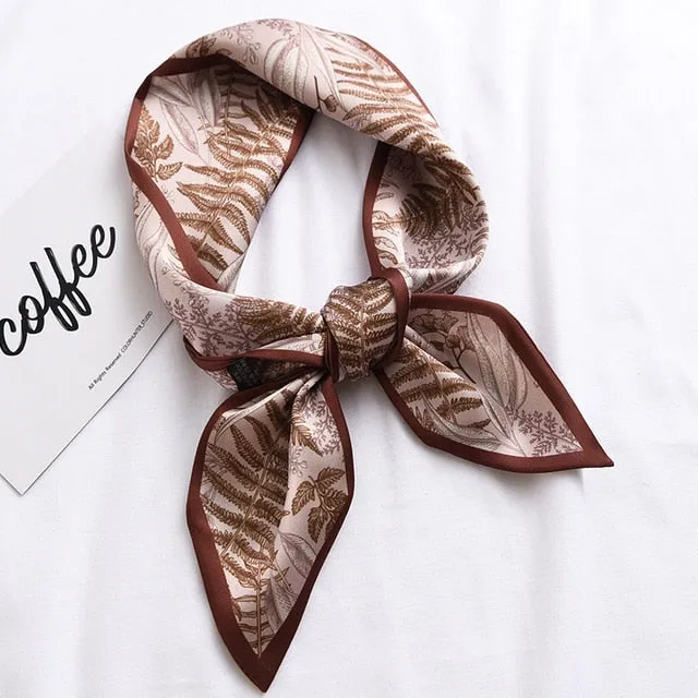 New Fashion Kerchief Small Silk Neck Scarf For Women Print Hijab 2020 Scarfs Female Shawls And Wraps Scarves Bandana Foulard