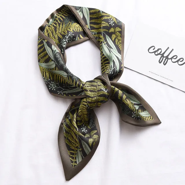 New Fashion Kerchief Small Silk Neck Scarf For Women Print Hijab 2020 Scarfs Female Shawls And Wraps Scarves Bandana Foulard