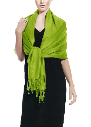 Olive Green Pashmina Shawl Wrap Scarf