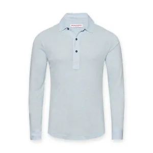 Orlebar Brown - Sebastian Cashmere Polo in Clear Sky