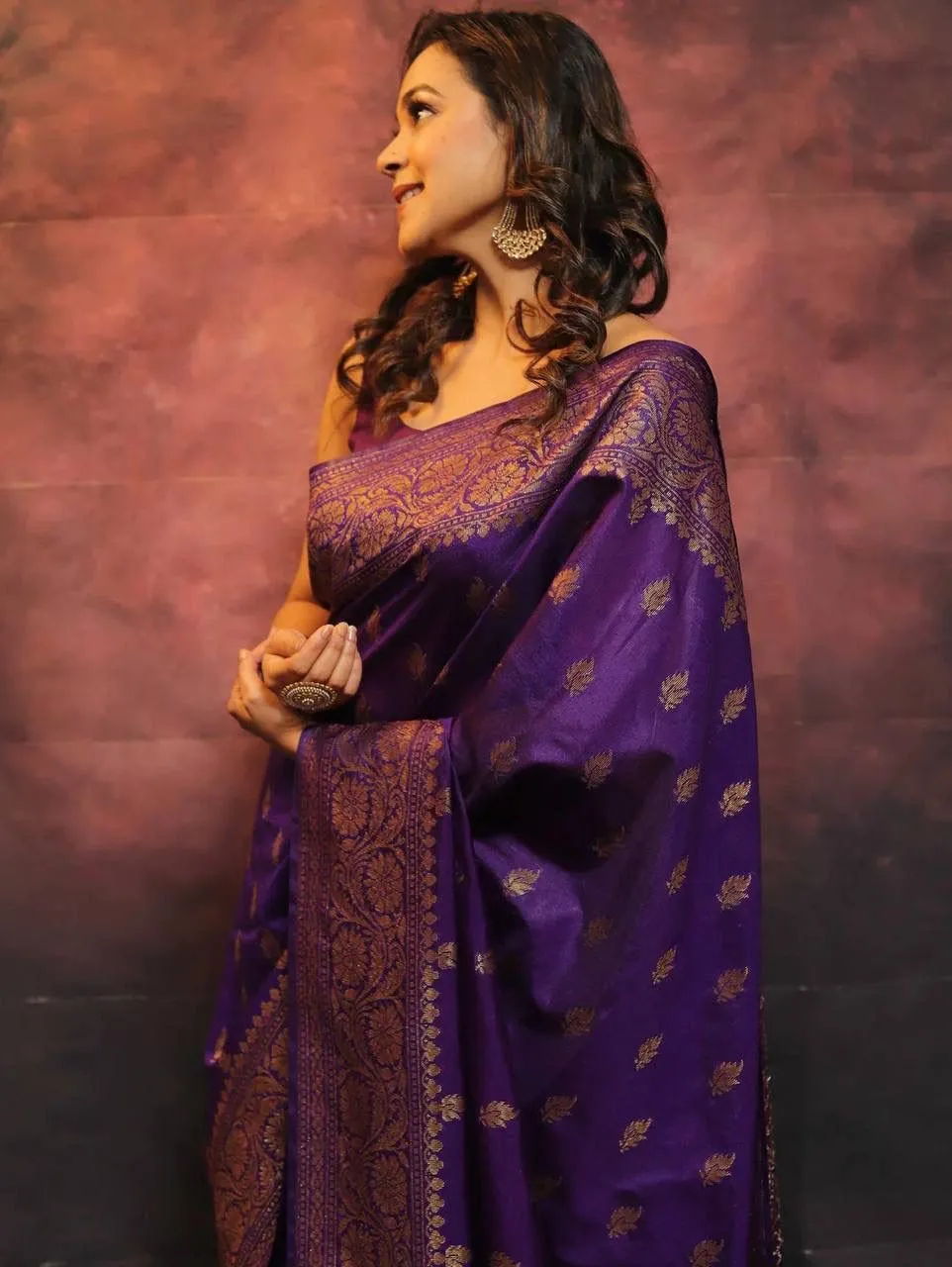 Panoply Purple Soft Silk Saree With Most Flattering Blouse Piece