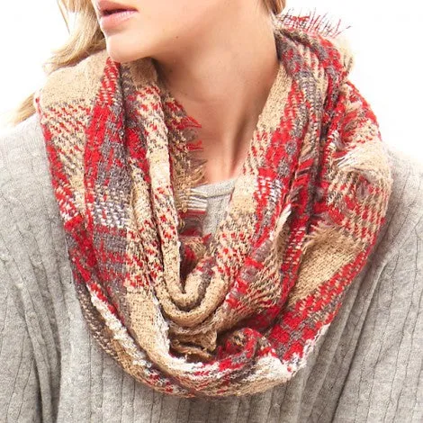 Plaid Infinity Scarf
