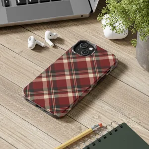 Plaid Phone Case - Tartan Seamless Pattern, Fabric Texture Design - Stylish Protective Cover for iPhone & Samsung