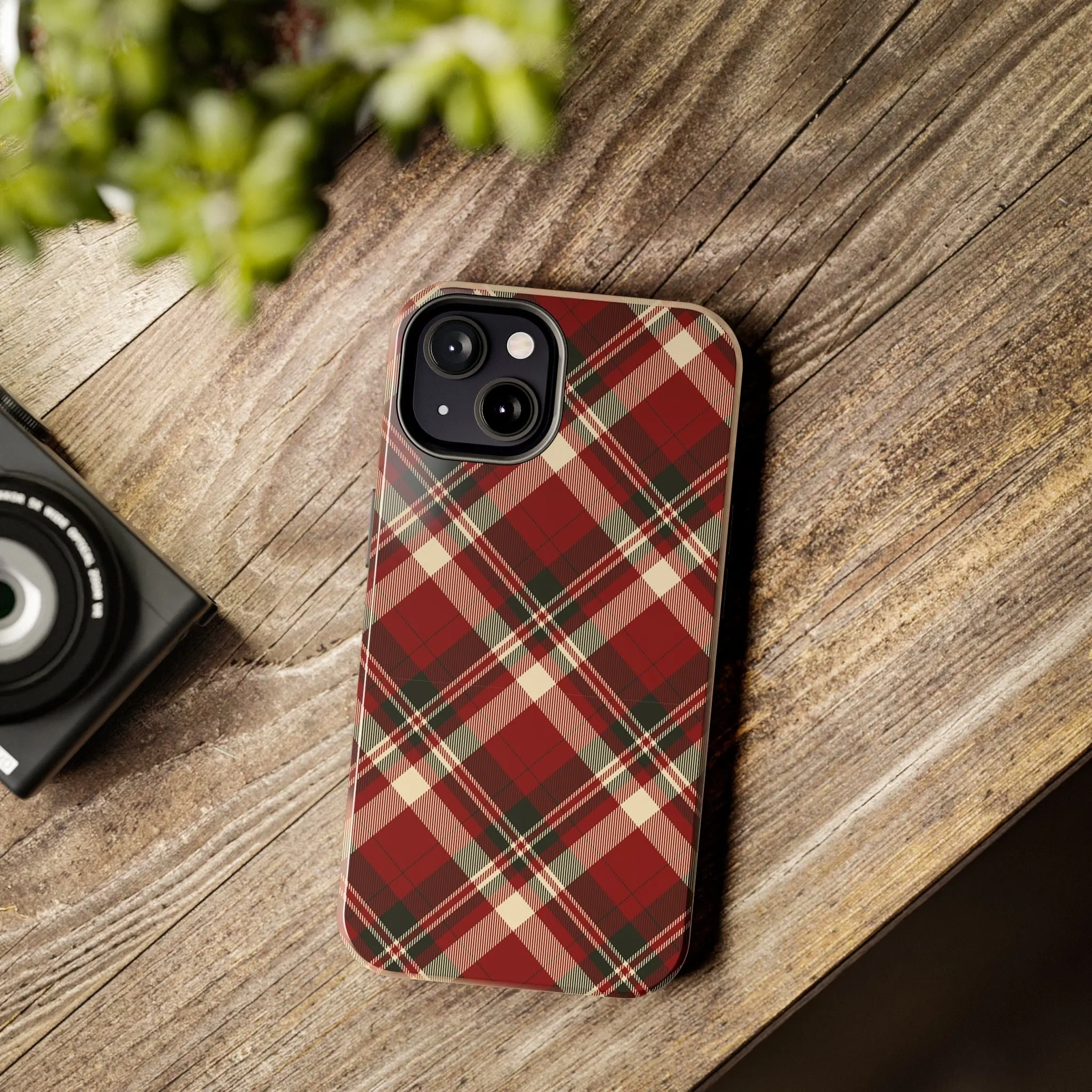 Plaid Phone Case - Tartan Seamless Pattern, Fabric Texture Design - Stylish Protective Cover for iPhone & Samsung