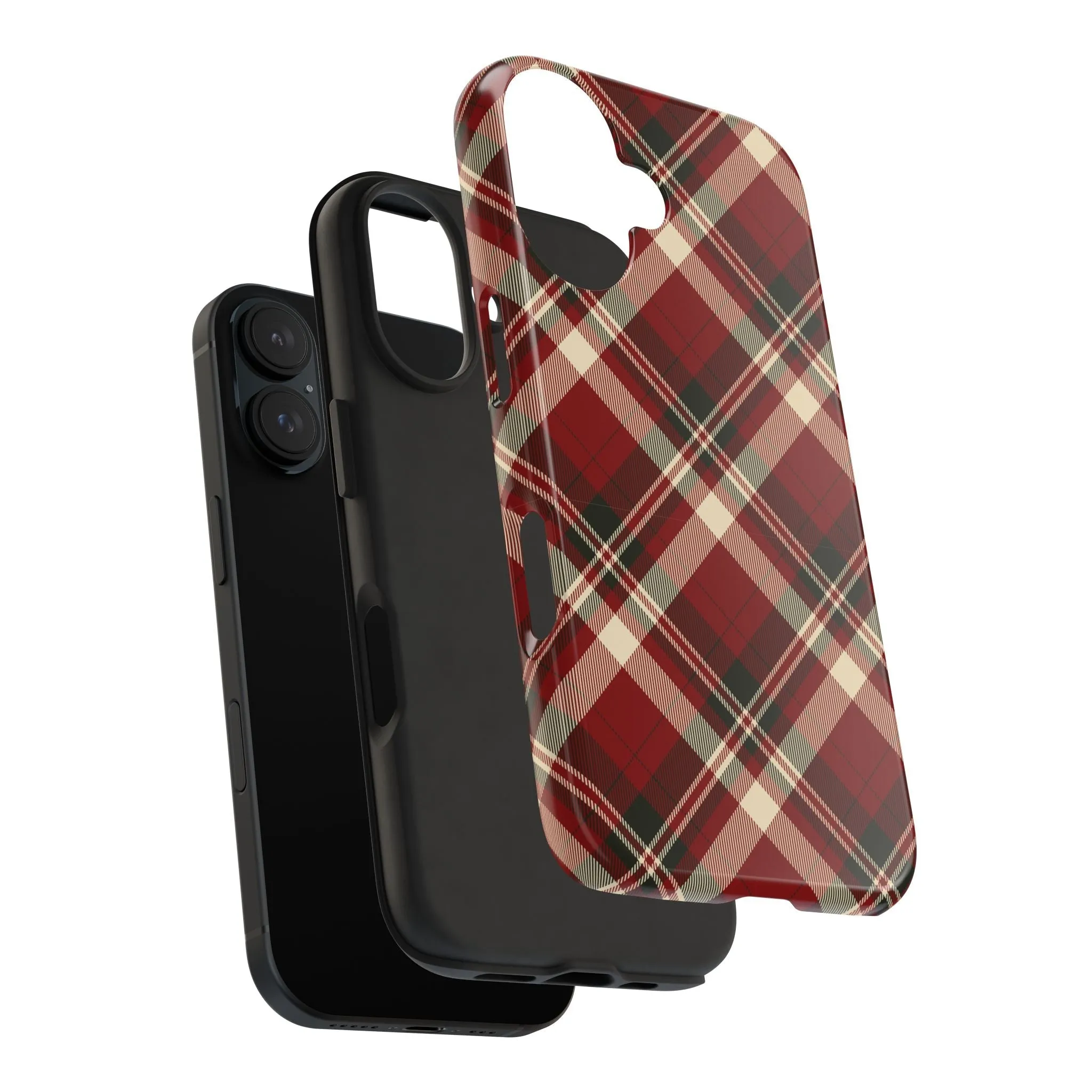 Plaid Phone Case - Tartan Seamless Pattern, Fabric Texture Design - Stylish Protective Cover for iPhone & Samsung