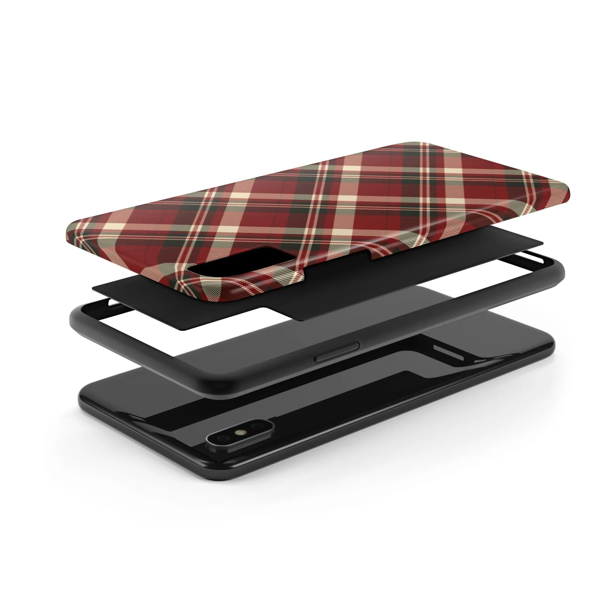 Plaid Phone Case - Tartan Seamless Pattern, Fabric Texture Design - Stylish Protective Cover for iPhone & Samsung